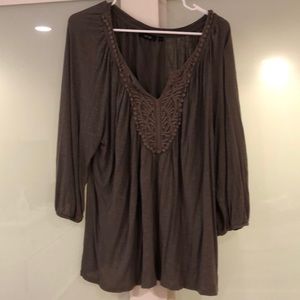 Apt9 olive green 3/4 sleeve shirt 1X